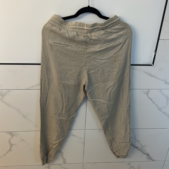 Zara Beige Linen Joggers/Trousers - Picture 3 of 5